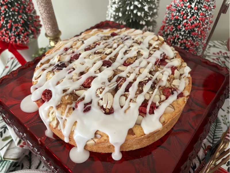 Cranberry Almond Christmas Cake